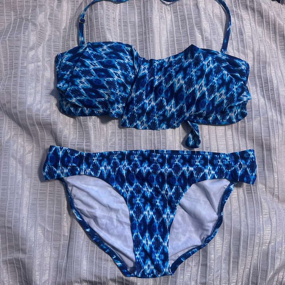 Jessica Simpson Blue Bikini Set